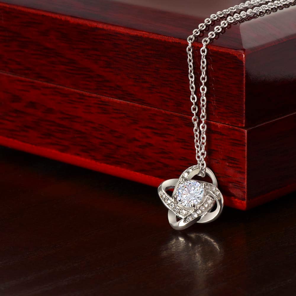To My Granddaughter Necklace - Sterling Silver Love Knot Pendant Jewelry Gift for Granddaughter from Grandma/Grandpa | Perfect for Birthday, Graduation, Christmas & Wedding | Heartfelt Keepsake for Special Moments