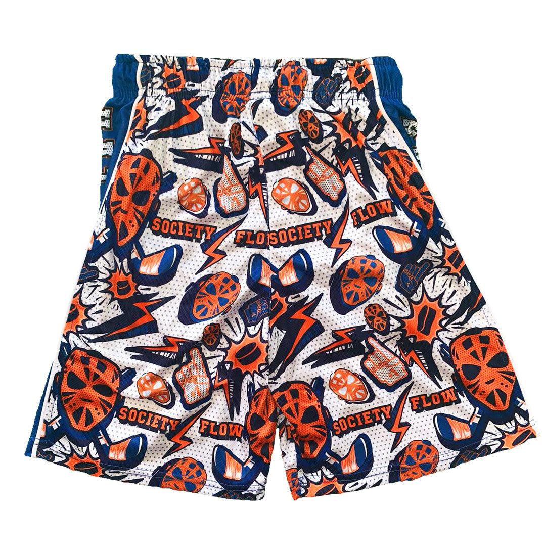 Boys White Hat Trick Flow Short - Lightweight Breathable Soccer Shorts for Kids - Perfect for Training, Matches & Outdoor Sports