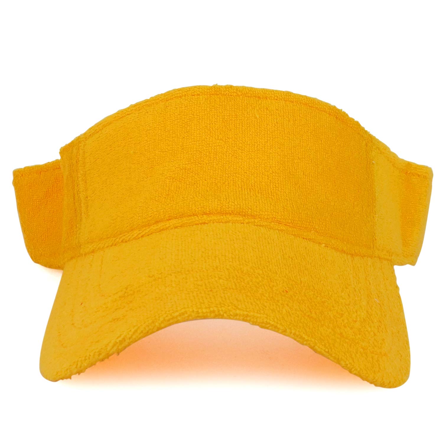 Breathable Cotton Terry Cloth Sun Visor Cap with Hook & Loop Closure - Adjustable UV Protection Hat for Running, Golf, Hiking & Outdoor Activities