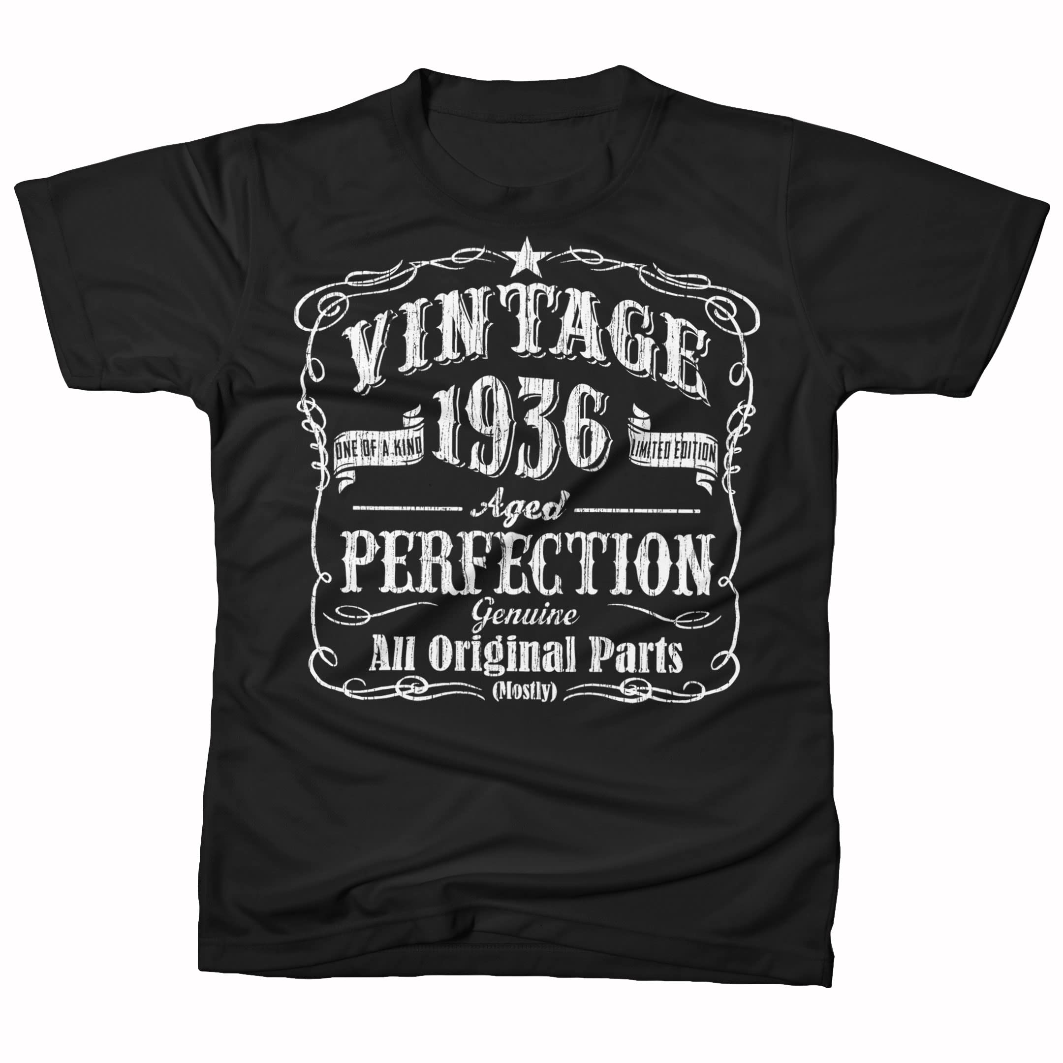 Vintage 1930s Retro T-Shirts for Men - 90 Year Old Classic Cotton Tee - Perfect for Casual Wear, Costume Parties & Historical Reenactments