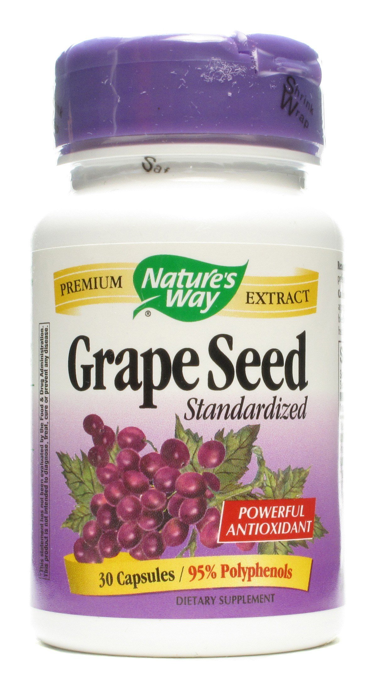 Nature's Way Grape Seed Extract 300mg - Antioxidant Supplement for Heart & Skin Health - Supports Circulation & Collagen Production - Vegan, Non-GMO - Perfect for Daily Wellness & Anti-Aging Routine