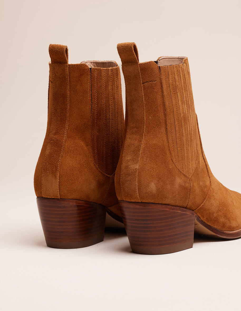 Marianne Suede Amber Heeled Ankle Boots for Women - Stylish & Comfortable for Work, Parties & Casual Outings
