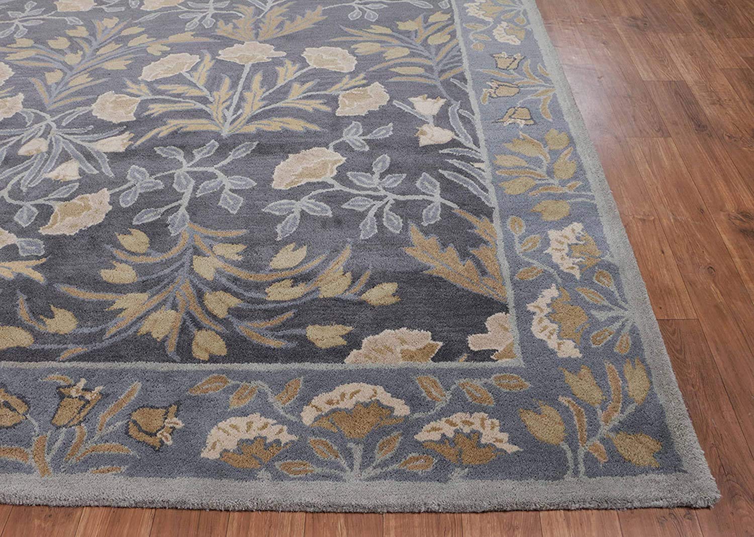 Premium Handmade ANNY Modern Tufted Wool Rug - Persian Traditional Design, 2.5'x8' Midnight Blue - Perfect for Living Room, Bedroom & Office Decor