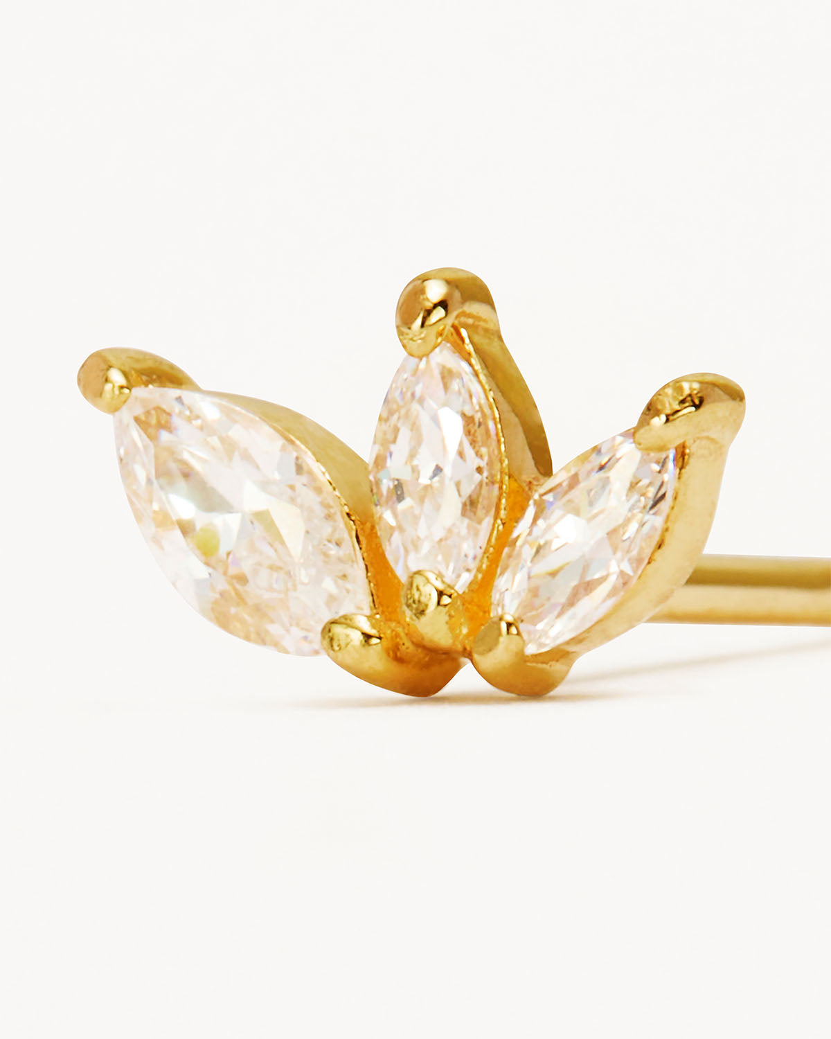 14K Solid Gold Blooming Lotus Crystal Stud Earrings for Women – Elegant Floral Jewelry Gift for Birthday, Anniversary & Special Occasions