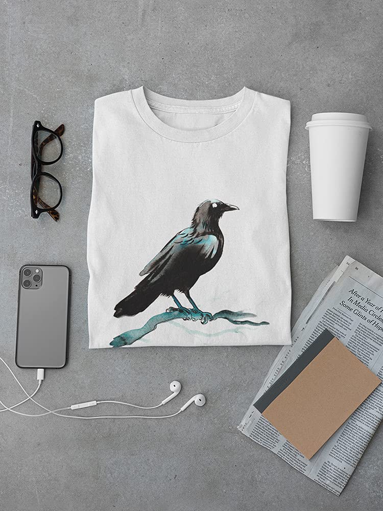Smartprints Gothic Raven Graphic T-Shirt for Men - Dark Aesthetic Casual Wear for Goth, Punk & Alternative Fashion Lovers
