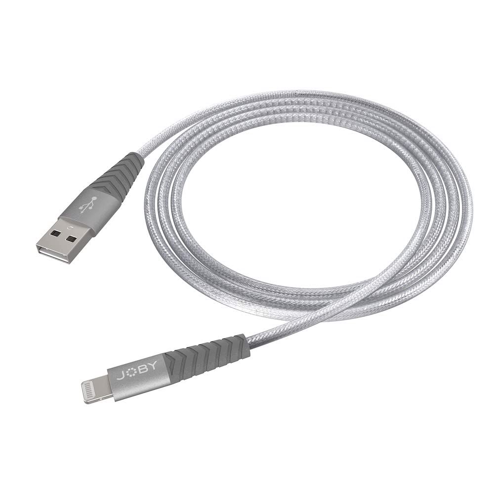 JOBY MFi Certified USB-A to Lightning Cable 3m (10ft) - Fast Charging & Sync Cable for iPhone, iPad, iPod - Space Gray - Perfect for Home, Office, Car & Travel Charging