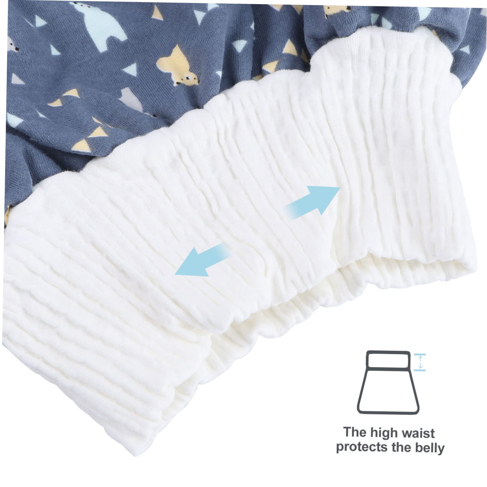 CIMAXIC 3 Pack Baby Diaper Skirts - Soft Cotton Potty Training Pants for Toddlers (Blue) | Comfortable & Absorbent for Daycare, Home & Outdoor Use