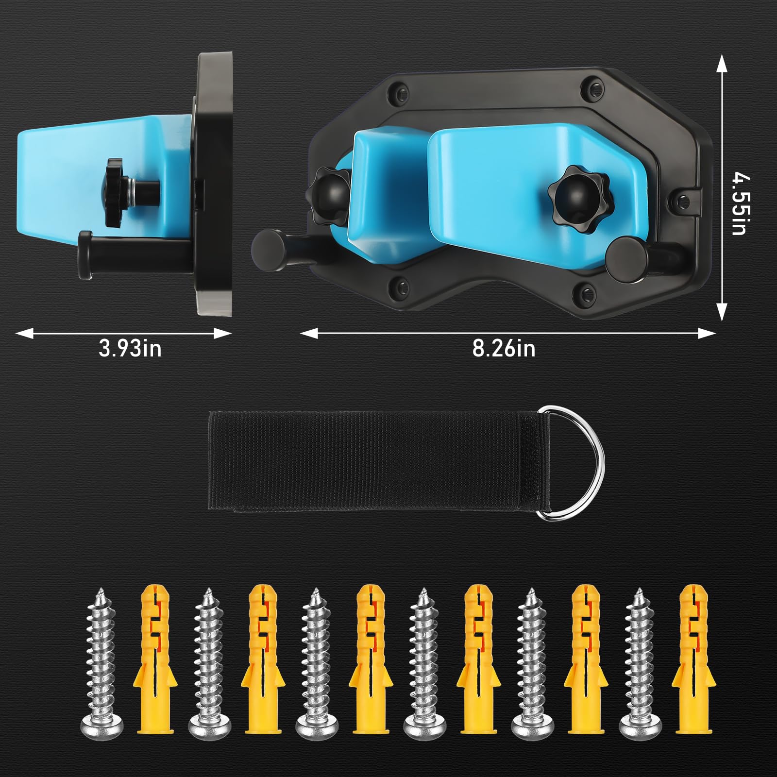 4 Pack Ski and Snowboard Wall Mount Rack - Heavy Duty Garage Storage Organizer for Skis, Snowboards & Gear - Space Saving Display for Men & Women - Perfect for Home, Garage, or Rental Cabin Organization