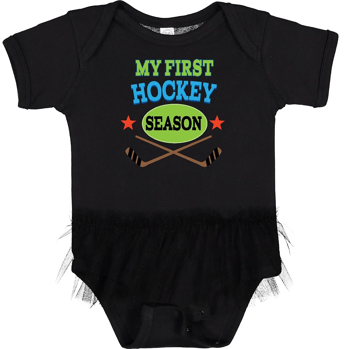 Inktastic My First Hockey Season Infant Tutu Bodysuit - Adorable Hockey-Themed Baby Onesie for Girls & Boys - Perfect for Game Days, Photo Shoots & First Birthday Parties