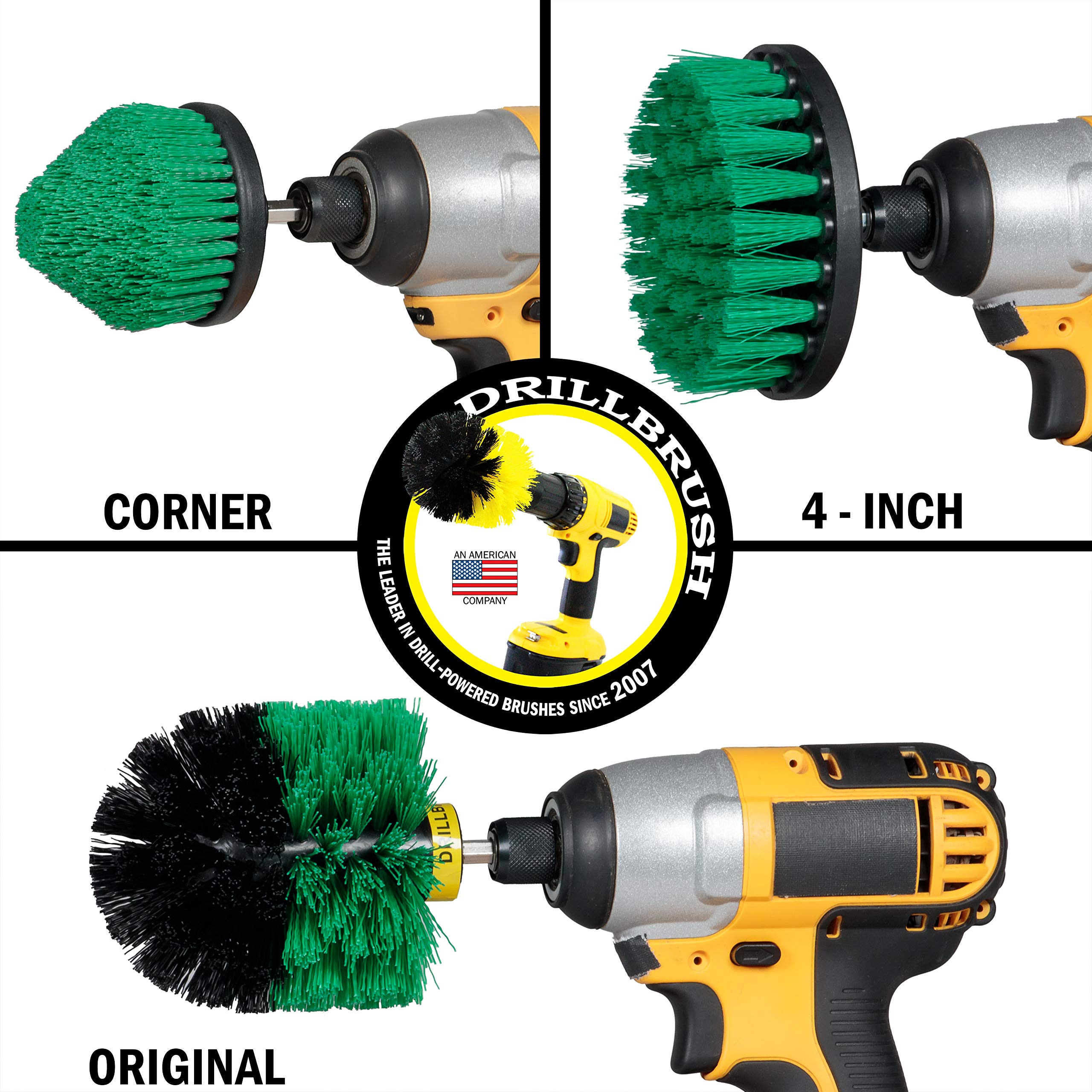 Best Kitchen Cleaning Supplies Set - Heavy Duty Scrubbing Brushes for Stove, Oven & Fridge - Drill Powered Cleaning Kit with Stove Top Cleaner - Essential Home Kitchen Accessories for Deep Cleaning & Stain Removal - Perfect for Daily Kitchen Maintenance, Tough Grease Removal & Appliance Cleaning