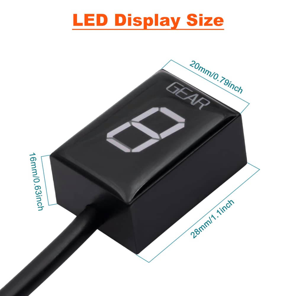 6-Speed Digital Motorcycle Gear Indicator - Waterproof for Yamaha - Perfect for Off-Road & Street Riding
