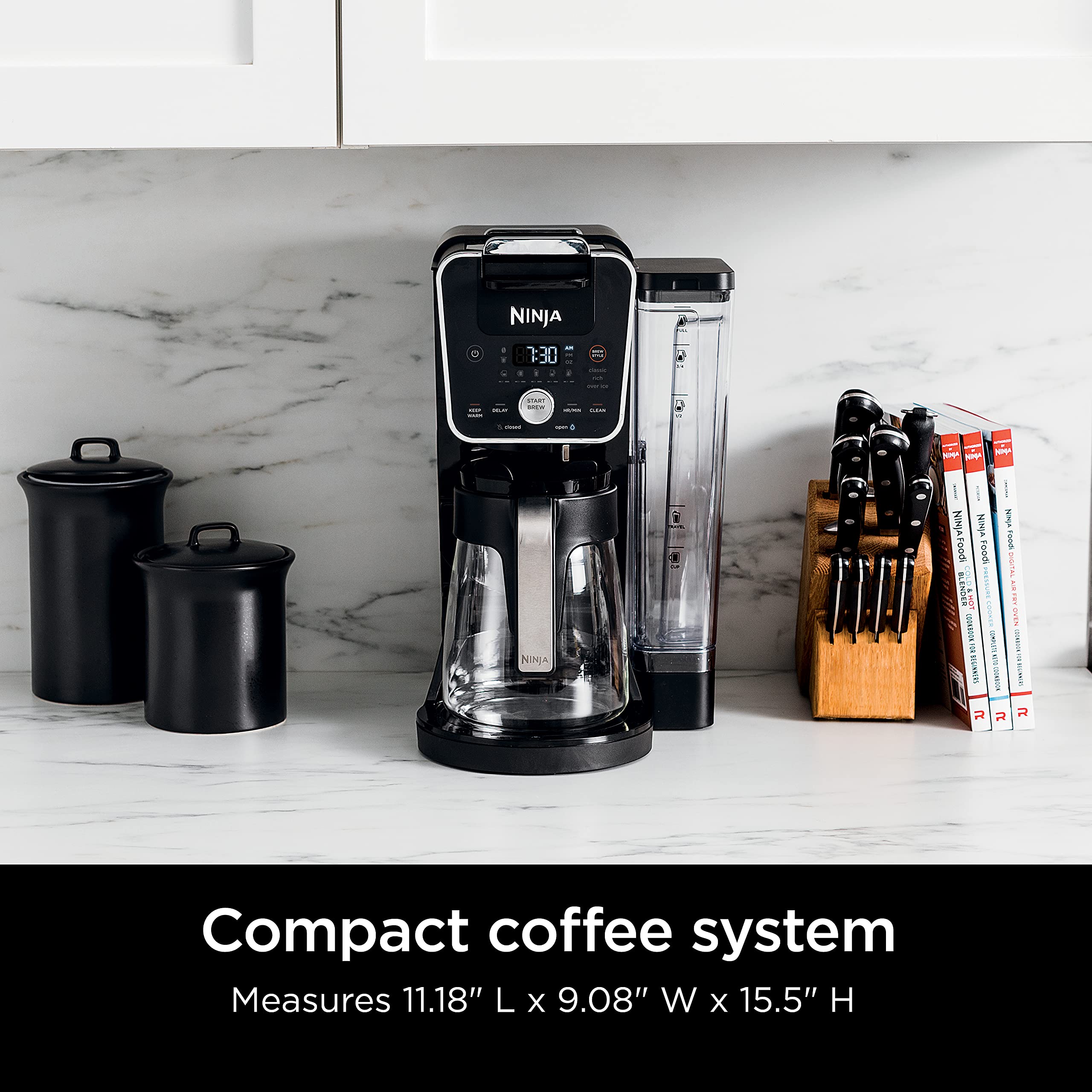 Ninja DualBrew Pro Specialty Coffee Maker - 12 Cup Single Serve Machine with K-Cup & Paper Filter Compatibility for Hot & Iced Coffee | Perfect for Home, Office & Entertaining | CFP201