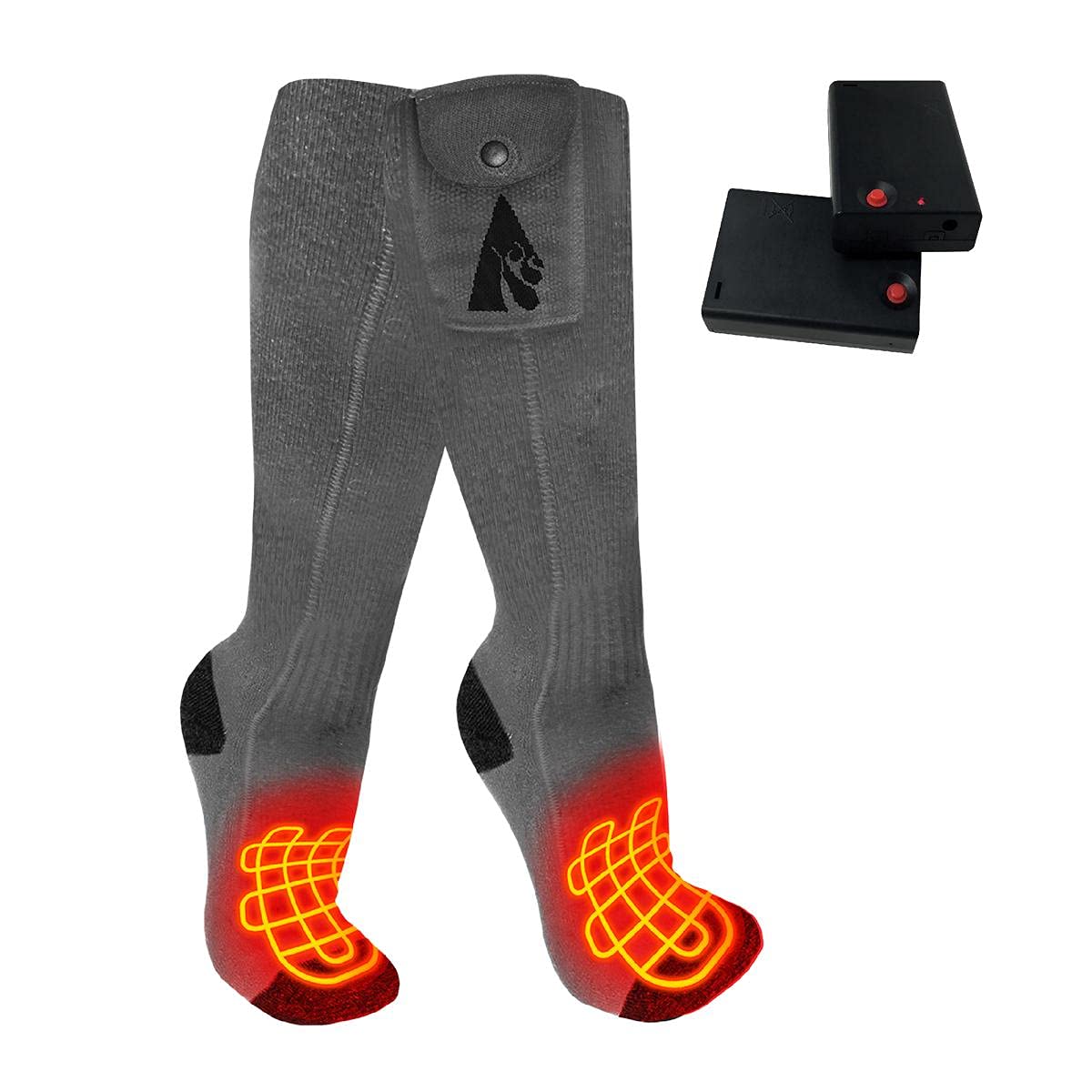 ActionHeat Classic AA Battery Heated Socks for Men & Women - Lightweight Cotton Blend Winter Warm Socks for Hiking, Skiing & Outdoor Activities