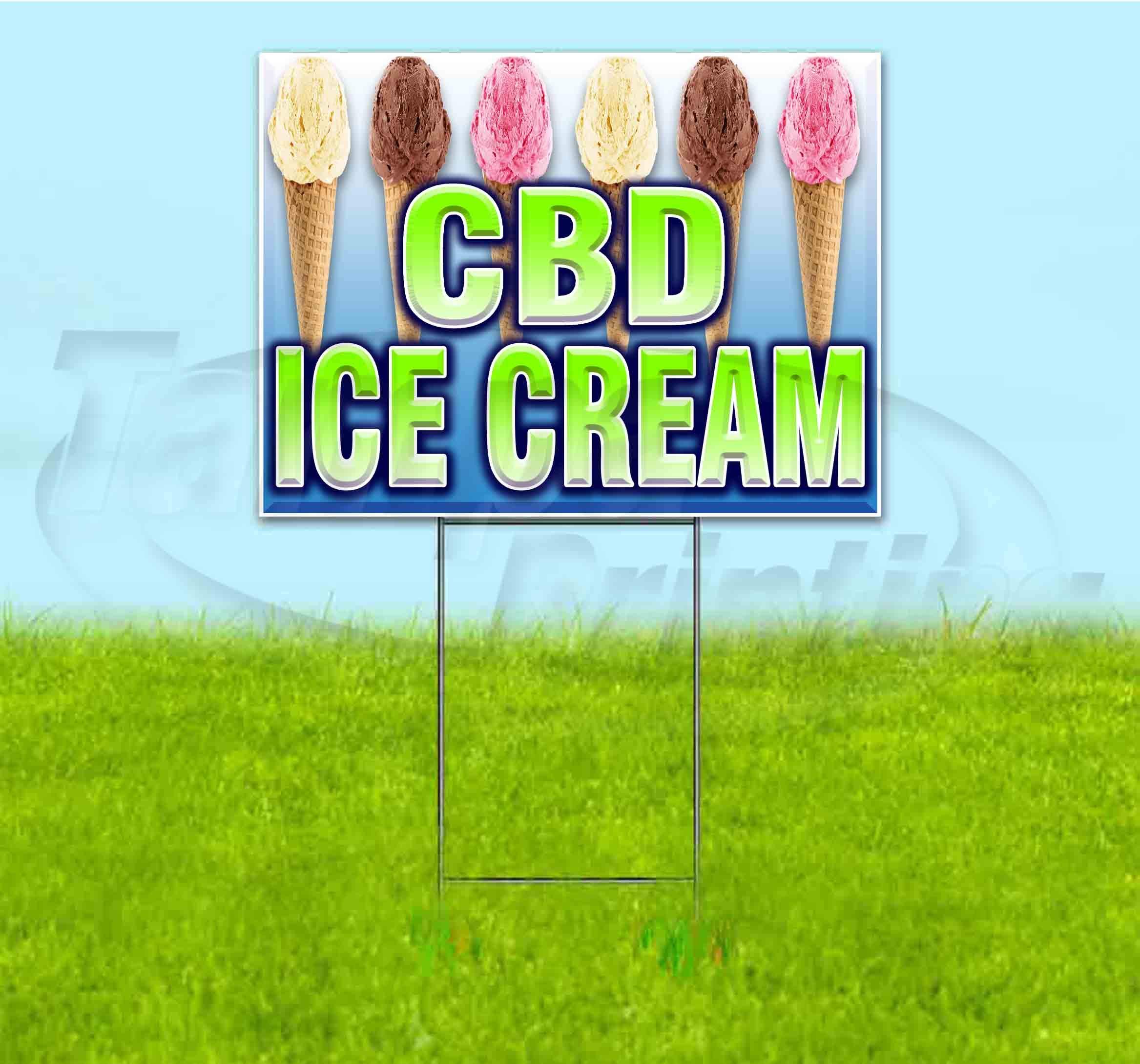 Premium CBD Ice Cream Yard Sign (18