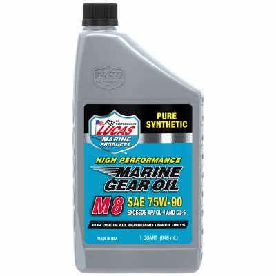 Lucas Oil 10652 QT SYN SAE 75W-90 High Performance Gear Oil - 6 Pack for Trucks, SUVs & Off-Road Vehicles - Ideal for Differential & Transmission Maintenance