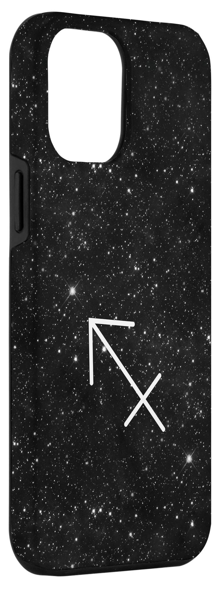 iPhone 12 Pro Max Case - Black & White Space Galaxy Design with Zodiac Sagittarius Sign | Protective Phone Cover for Daily Use, Travel & Gifts
