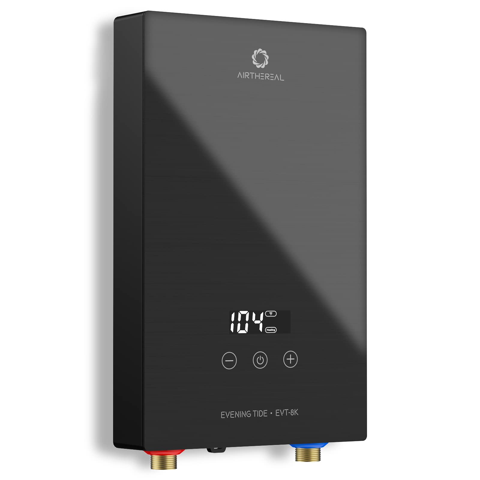 Airthereal 8kW 240V Tankless Electric Water Heater - Endless On-Demand Hot Water, Energy Saving Self-Modulating Technology - Perfect for Kitchen Sink, Bathroom Faucet & Small Household Use (Evening Tide Series)