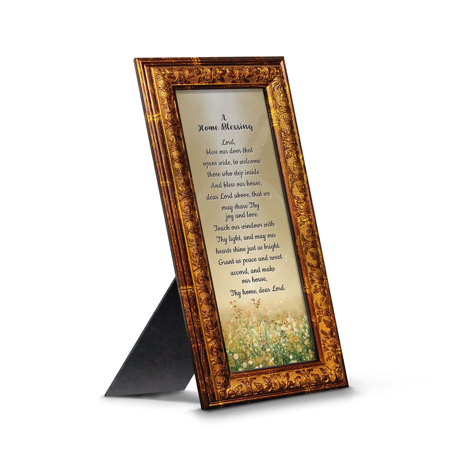 God Bless This Home Sign - Religious Wall Decor for Christian House Blessing - Perfect for Living Room, Bedroom & Entryway - 7314R