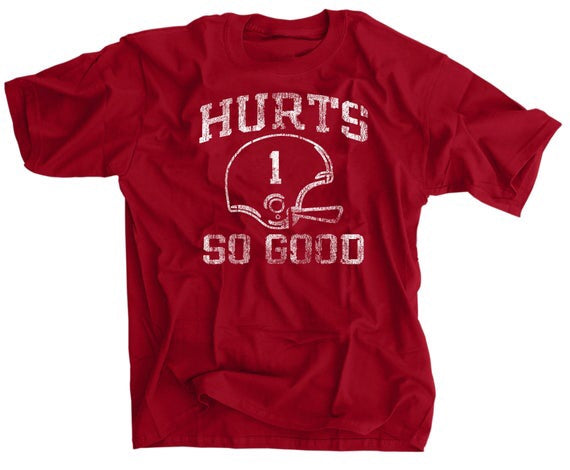 Hurts So Good Football #1 Jersey T-Shirt for Men - Comfortable & Stylish Sports Fan Apparel - Perfect for Game Day, Tailgating & Casual Wear