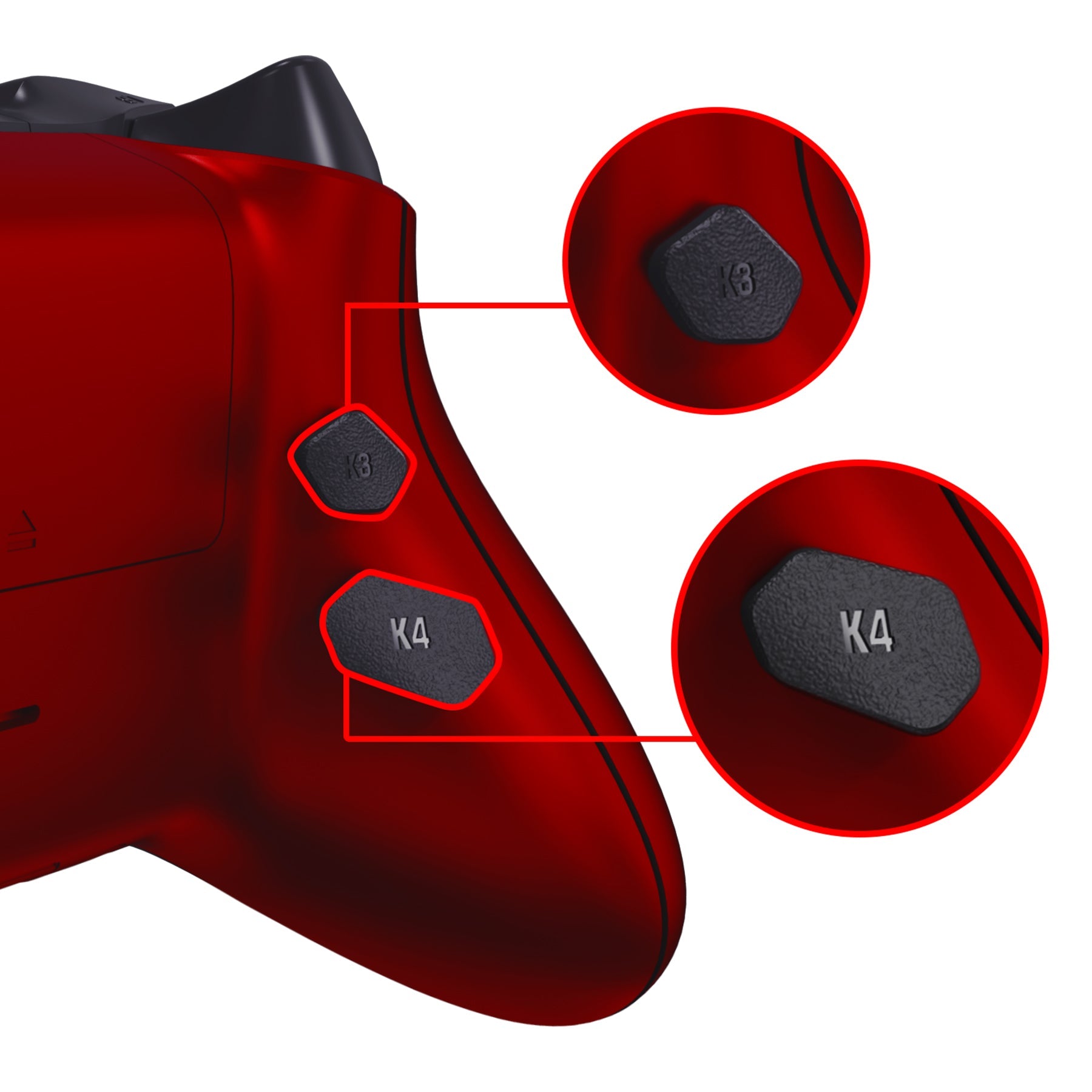 eXtremeRate Hope Remap Kit for Xbox Series X & S Controller - Customizable Back Buttons, Easy Installation (Scarlet Red) - Perfect for FPS, Racing & Competitive Gaming