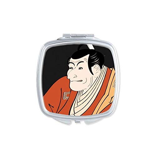 Japanese Style Ukiyo-e Kimono Mirror - Compact Double-Sided Portable Makeup Mirror for Men & Women | Perfect for Travel, Home Vanity & Gift Giving