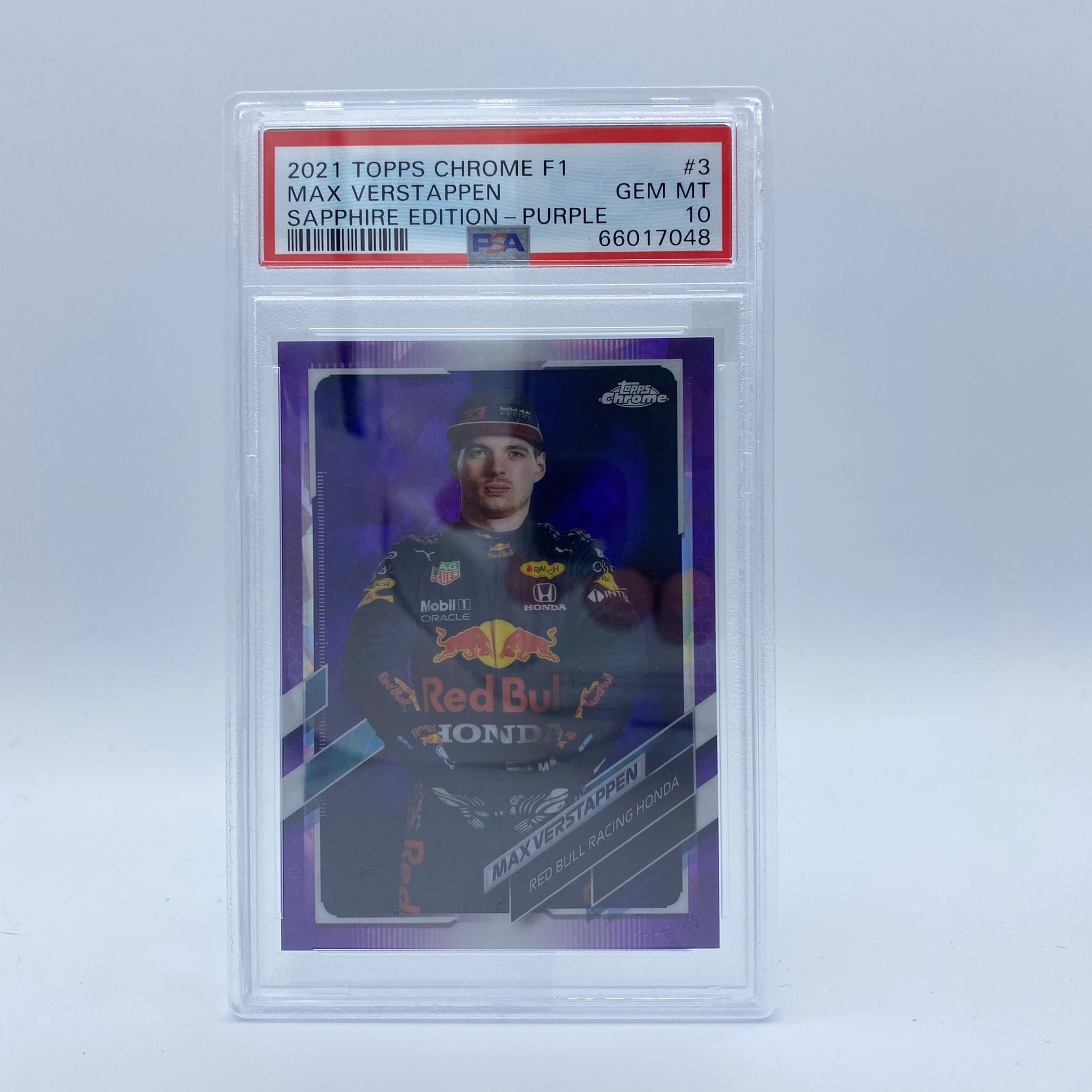 PSA 10 2003 Max Verstappen Sapphire Edition Purple F1 Racing Card #3 - Perfect for Collectors, Sports Memorabilia Displays & Formula 1 Fans