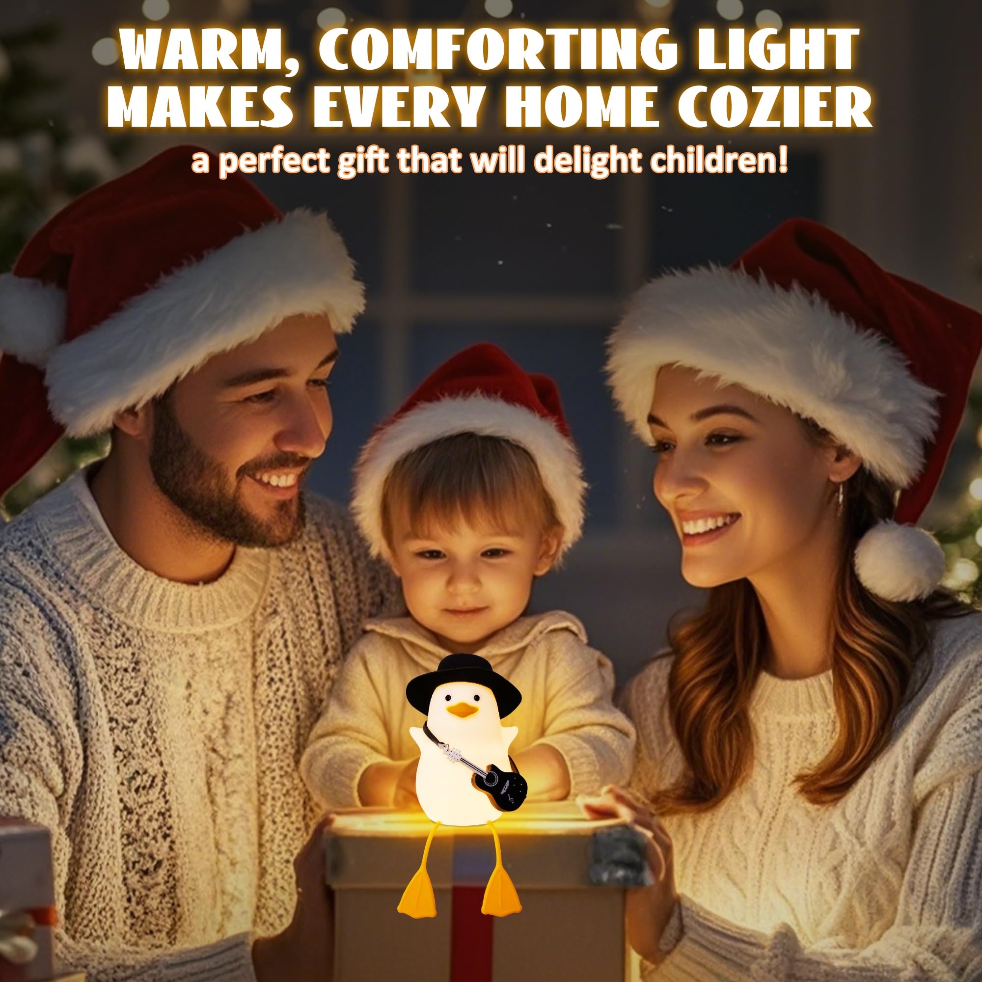 Cute Silicone Duck Night Light with Dimmer & Timer - Adorable Bedside Lamp for Kids Room, Nursery Decor, Duck-Themed Gift for Girls, Boys & Women - Perfect for Bedtime, Reading & Relaxation