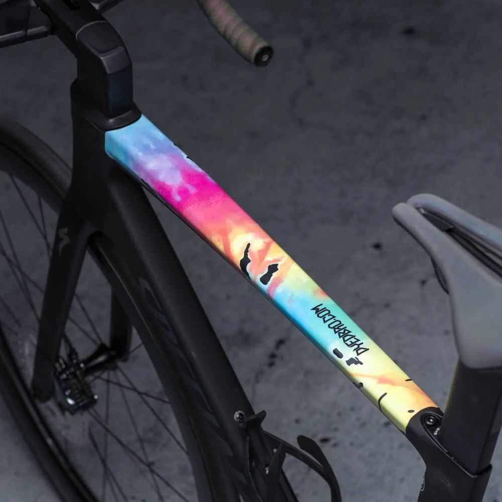 Dyedbro Frame Protection Tie Dye - Colorful Bike Frame Protector for Mountain & Road Bikes - Prevent Scratches & Damage While Riding