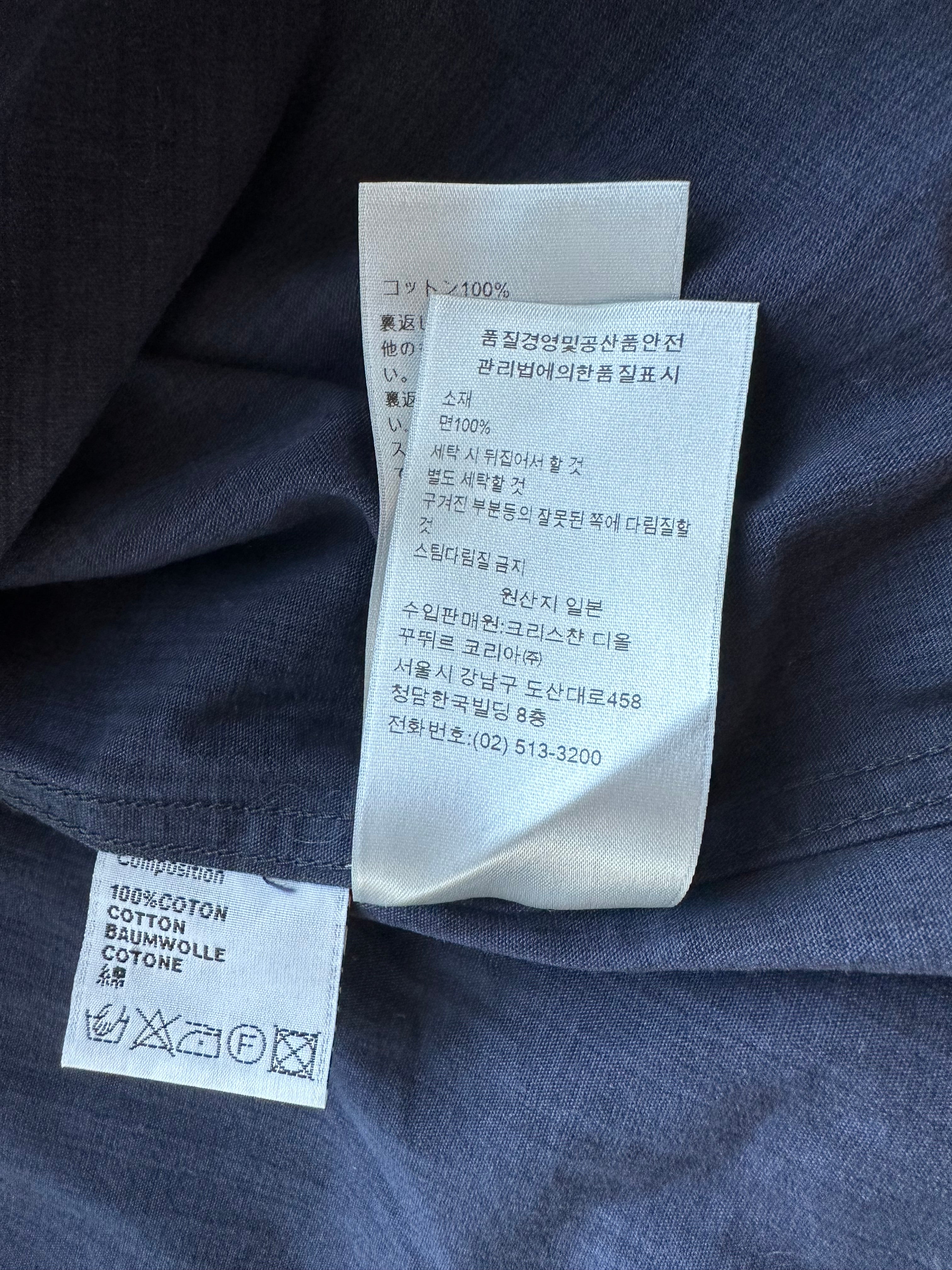 Dior Blue & Black Oblique Denim Button Up Shirt for Men - Stylish Casual & Business Wear - Perfect for Office, Date Night & Weekend Outings