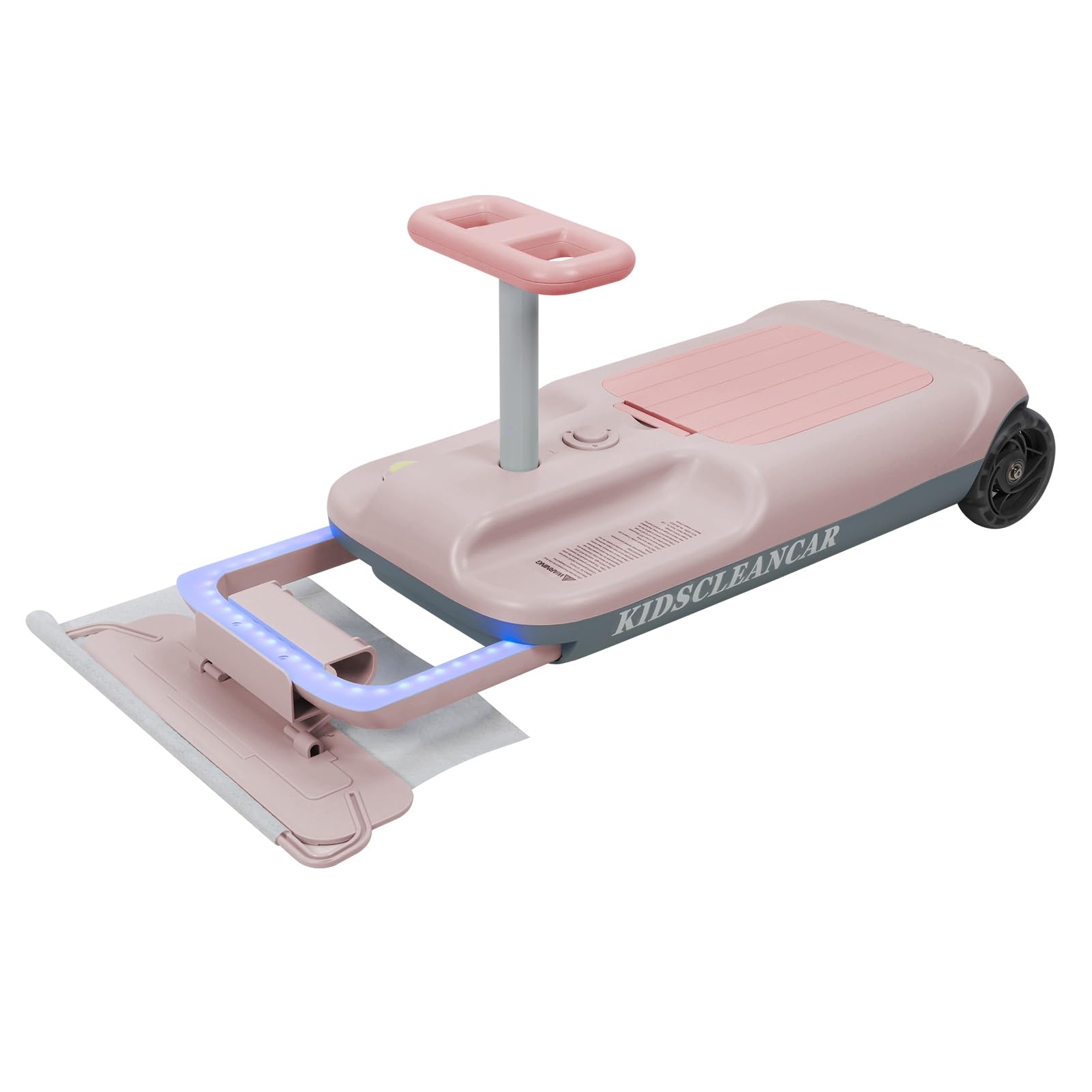 **Grebest 12V Kids Electric Go Kart with Floor Cleaning Function - 550W Motor, 5 Speed, Mood Light & Storage Bin - Fun Ride-On Toy for Boys & Girls Ages 3+ (Pink) - Perfect for Indoor & Outdoor Play, Birthday Gifts & Family Fun**