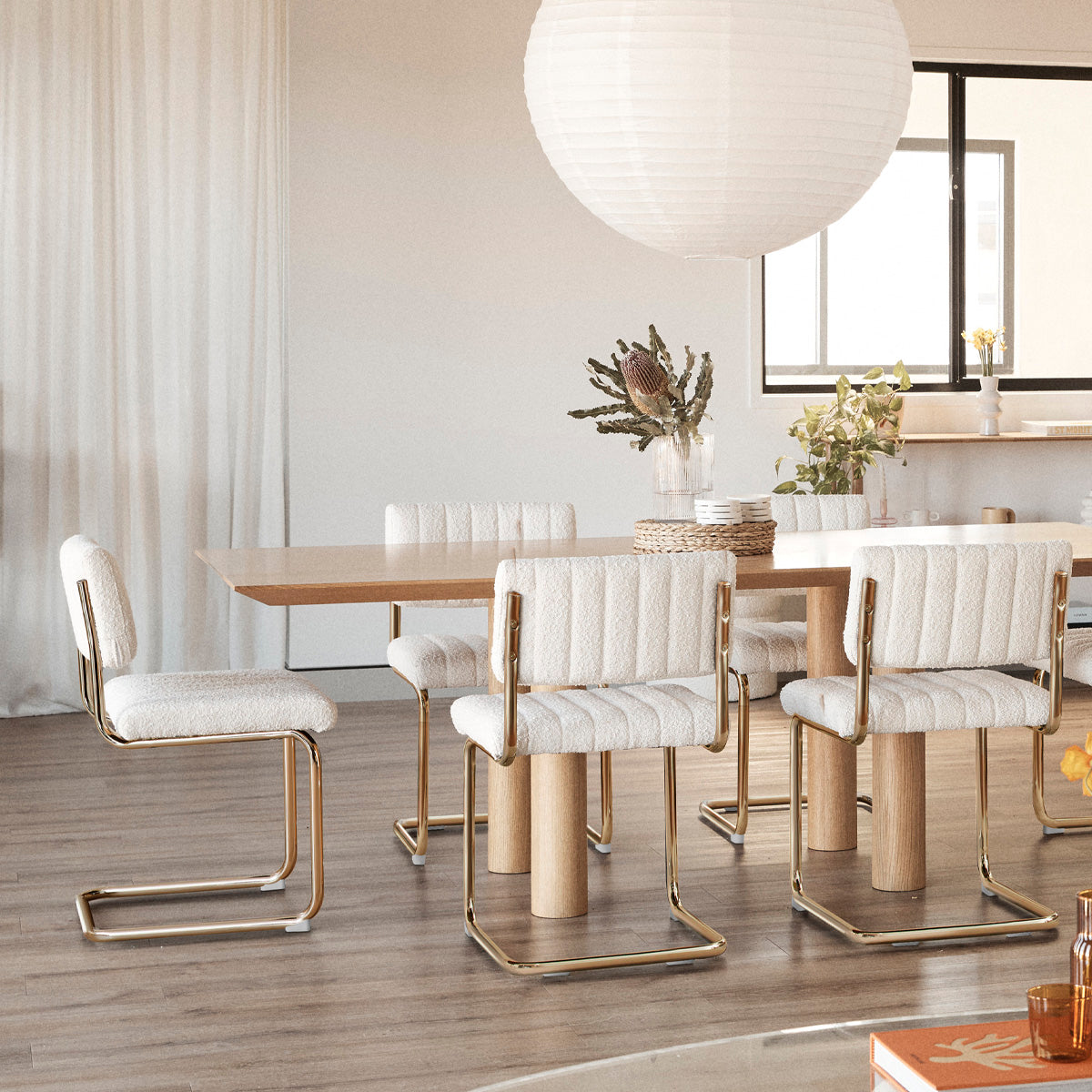 Premium Blake Fabric Dining Chair - Comfortable & Stylish Upholstered Seat for Kitchen, Dining Room, or Home Office - Modern Home Furniture with Durable Fabric & Sturdy Wooden Legs