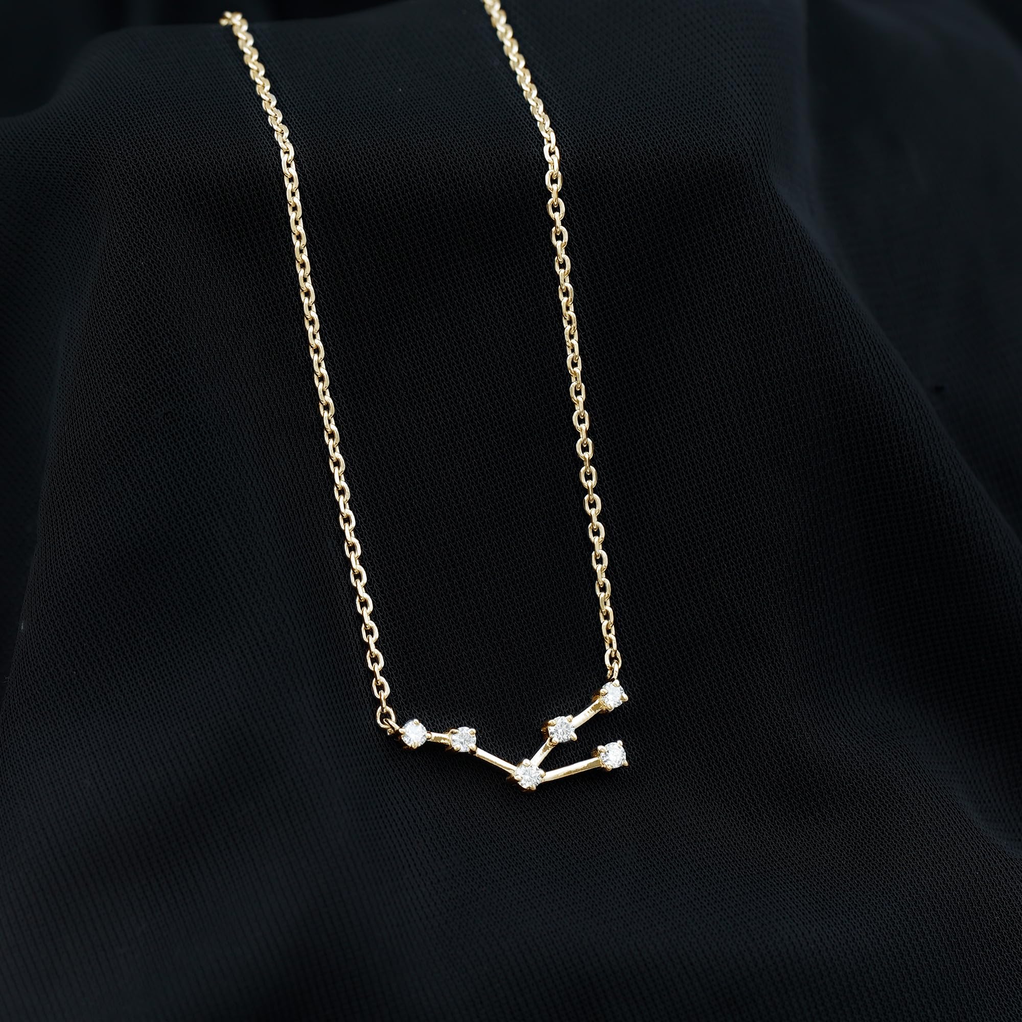 Taurus Constellation Moissanite Pendant Necklace - 925 Sterling Silver Zodiac Jewelry for Women | Perfect Birthday, Graduation Gift for Her | Elegant Everyday Wear & Special Occasion Jewelry