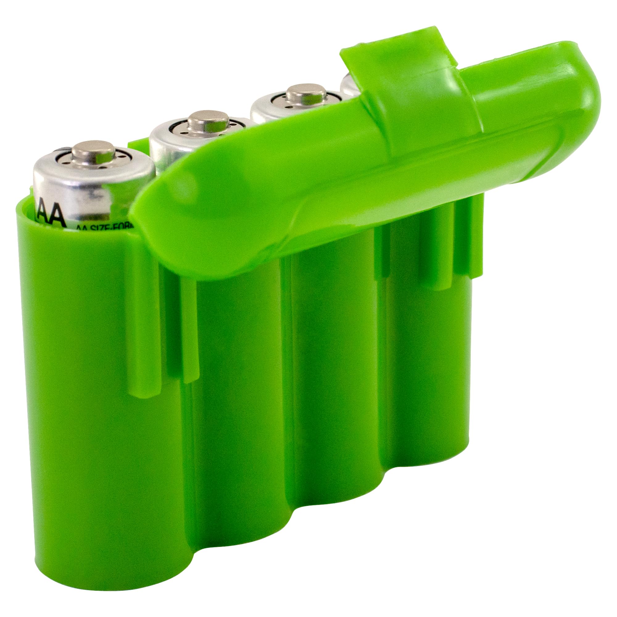20-Pack Green AA AAA Battery Plastic Holder Storage Case - Organize & Protect Batteries for Home, Office, Toys, and Electronics