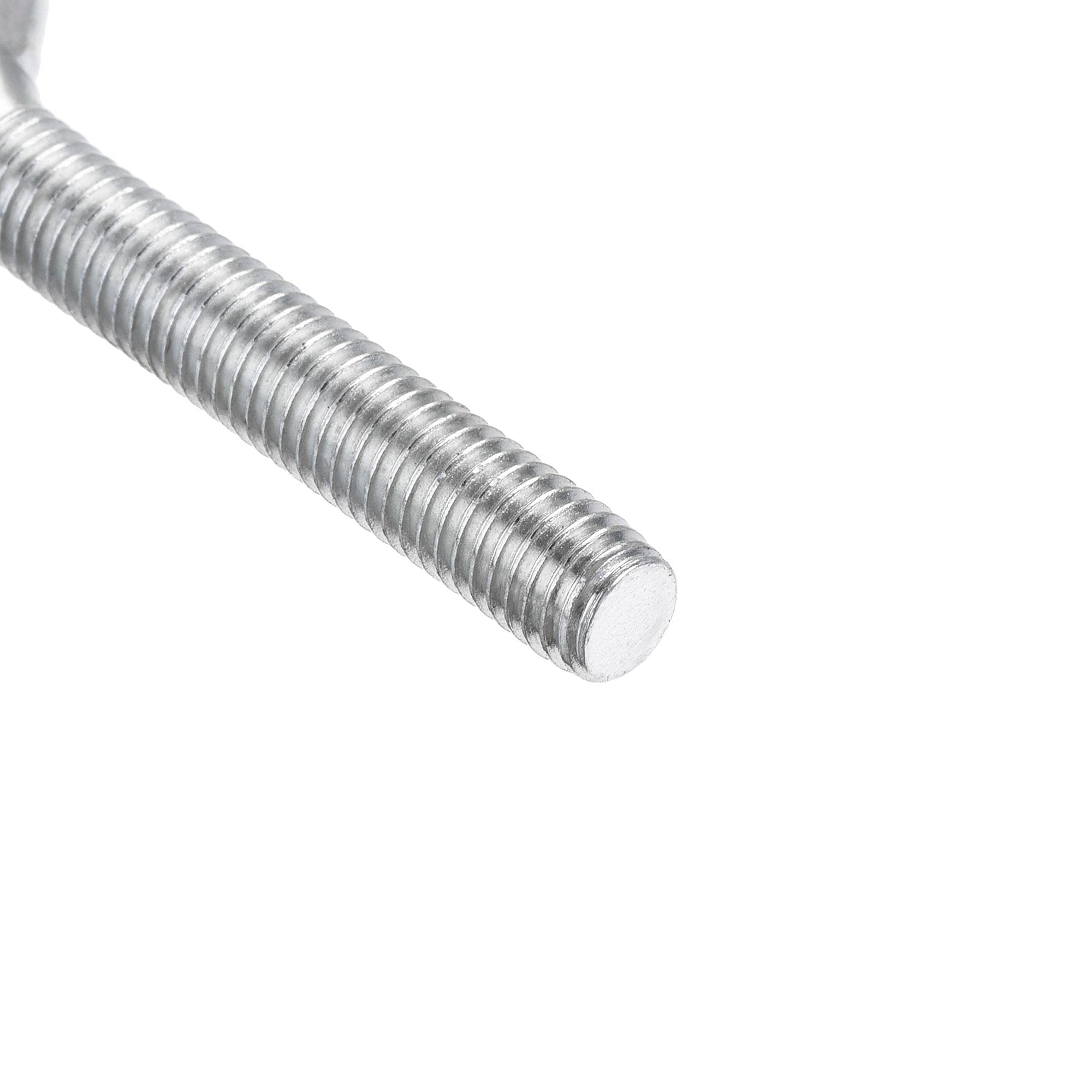 uxcell M8x50mm Eye Hooks Screws Bolts Kit - 5pcs Carbon Steel Hanger Eyelet Hooks with Hex Nuts for Metal & Wood - Perfect for Hanging Plants, Lights, and Heavy Duty Storage