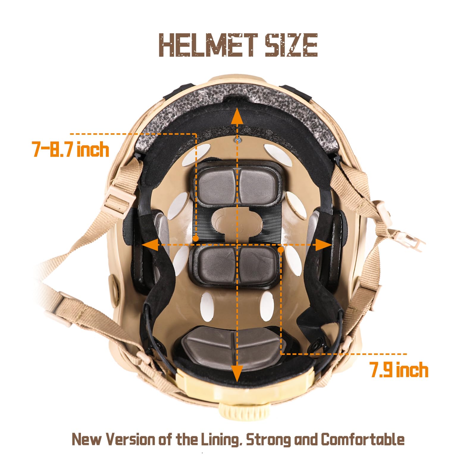 Adjustable Tactical Helmet with Removable Cover - Military PJ Style Helmet for Airsoft, Hunting & Shooting | NVG Mount Compatible | Perfect for Outdoor Sports, Cosplay & Tactical Training