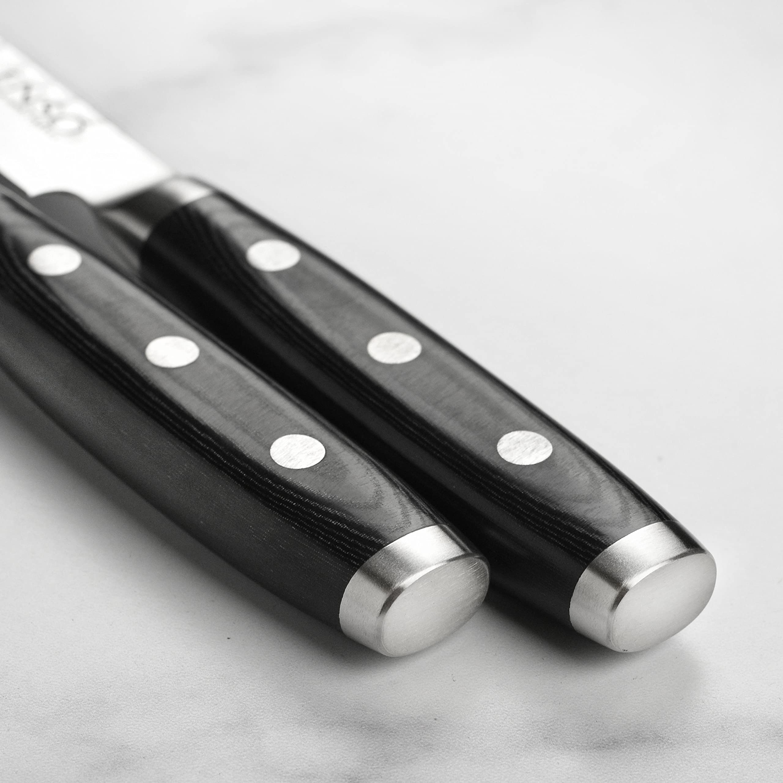 Premium Enso HD 2-Piece Steak Knife Set - Razor Sharp Japanese Steel Blades for Perfect Steak Cutting | Ideal for Dinner Parties, BBQ & Gourmet Home Cooking