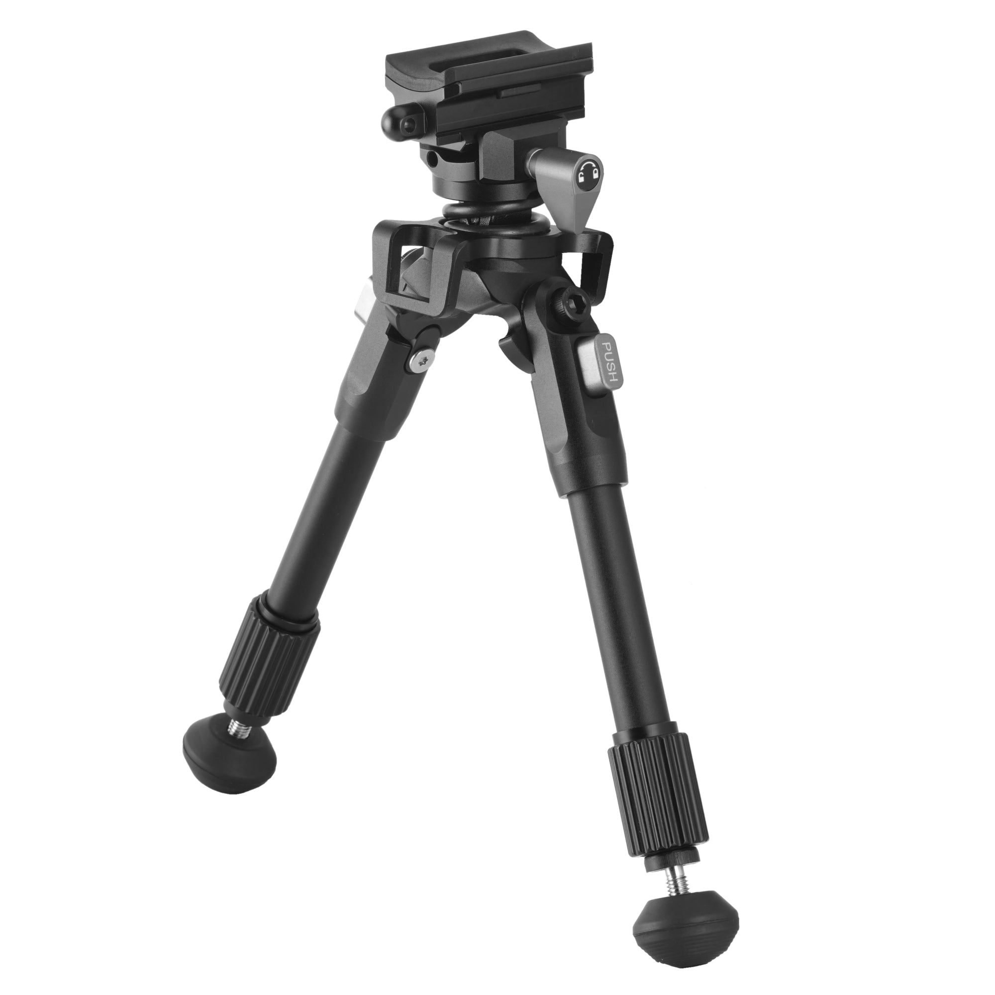 Equalizer 1QS A Aluminum Gun Bipod with Quick Release Picatinny Rail Adapter - Lightweight Shooting Support for Hunting, Tactical & Precision Rifle Use
