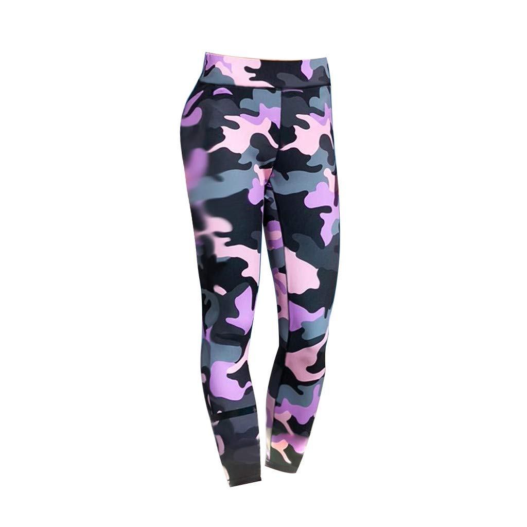 Hubl Women's Fashion Digital Print Camouflage High Waist Yoga Pants - Tummy Control Workout Leggings for Gym, Running & Everyday Wear