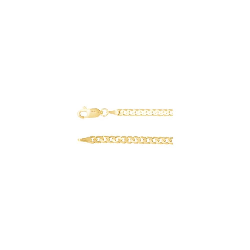 3mm Curb Cuban Chain Necklace for Men & Women - 14K Gold Plated Stainless Steel Hip Hop Jewelry - Perfect for Layering, Gifts & Everyday Wear