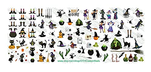 Halloween Nail Decals - Jack-O-Lantern Waterslide for Party