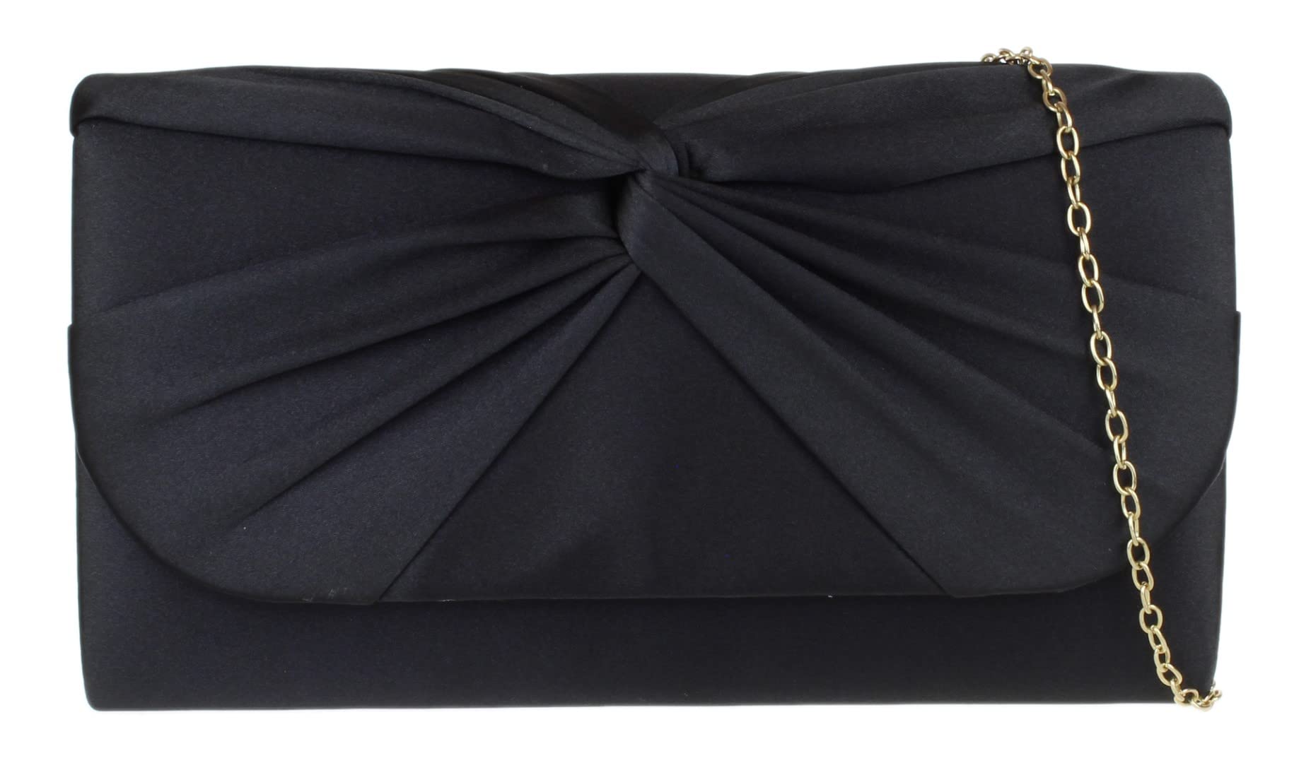 Stylish Women's Satin Twist Clutch Bag - Elegant Evening Purse for Parties, Weddings & Special Occasions