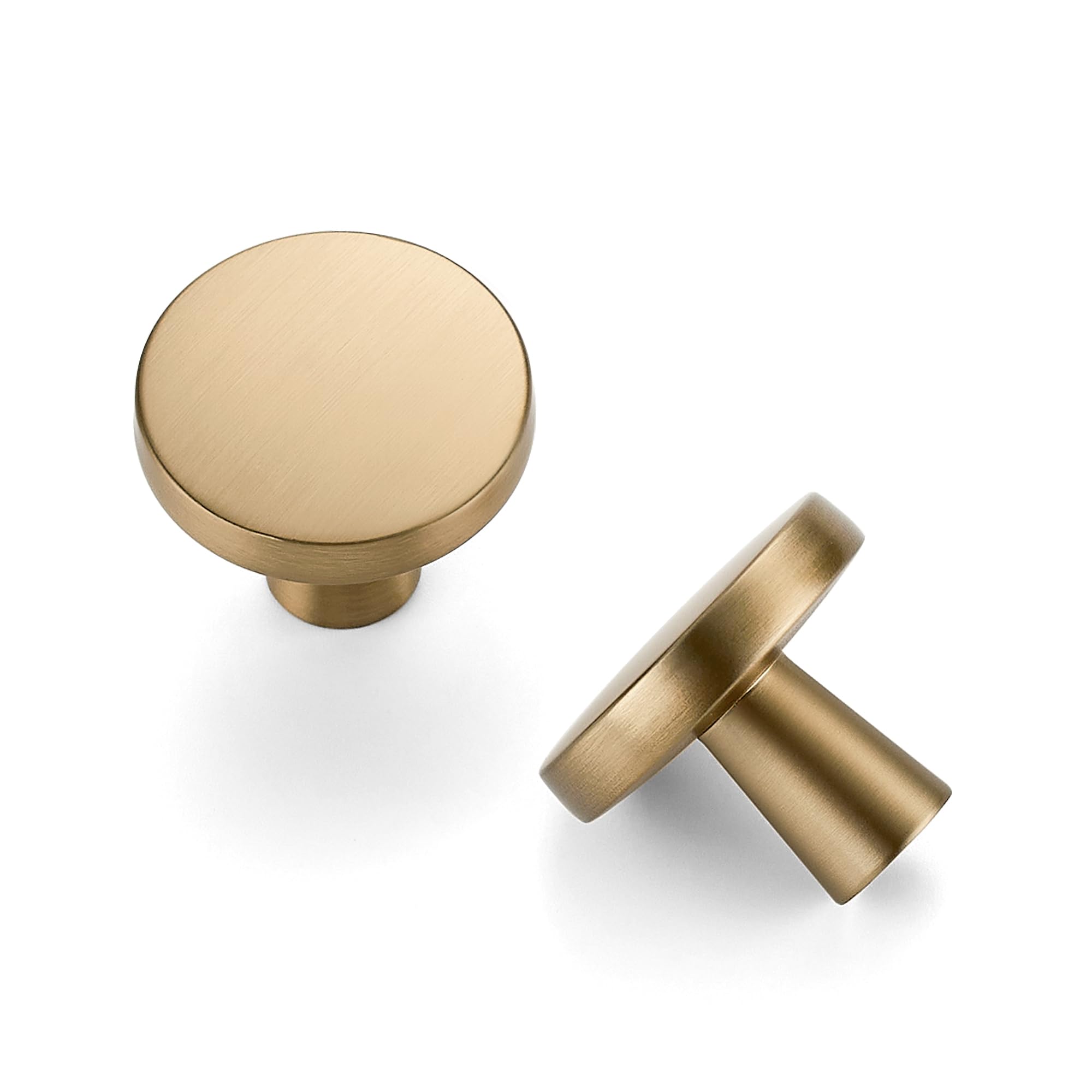 10 Pack Champagne Bronze Cabinet Knobs - Round Zinc Alloy Drawer Pulls for Kitchen, Bathroom, Closet & Dresser - Elegant Hardware Upgrade for Home Furniture & DIY Projects