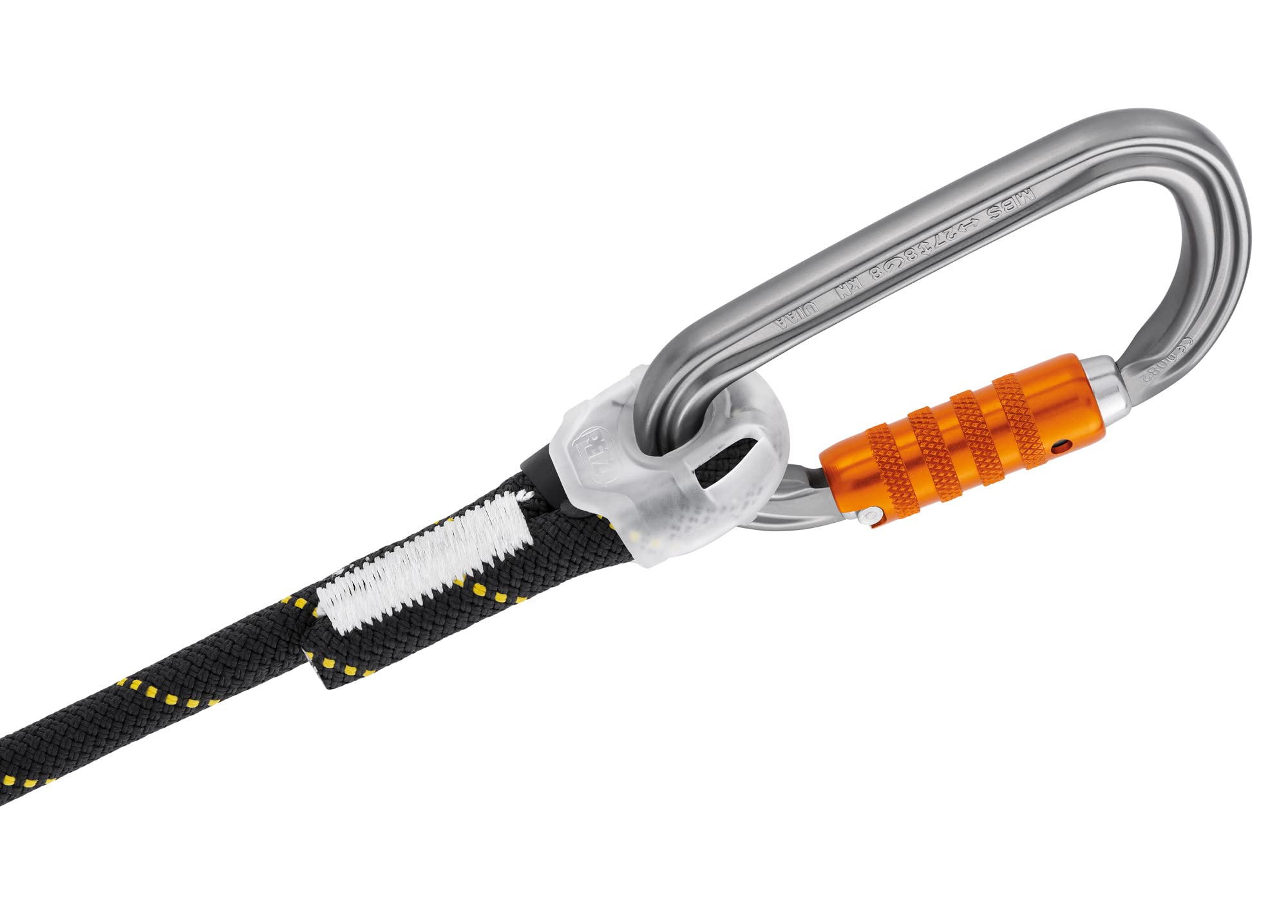 Petzl Progress Adjust-I Positioning & Anchor Lanyard 3m (10ft) - Adjustable Safety Harness for Climbing, Construction & Fall Protection - OSHA Compliant Work at Height Equipment