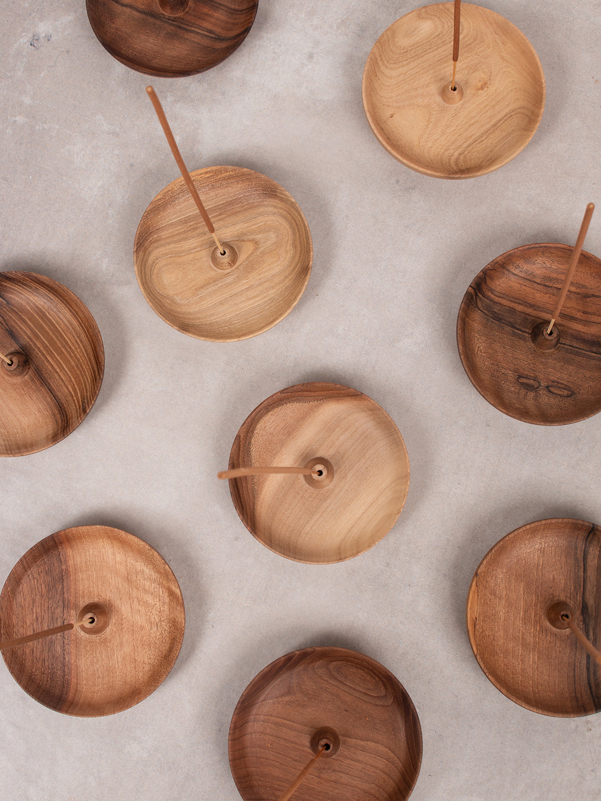 Handcrafted Walnut Wood Incense Holder with Natural Grain - Perfect for Aromatherapy, Meditation & Home Decor (Slight Seconds)
