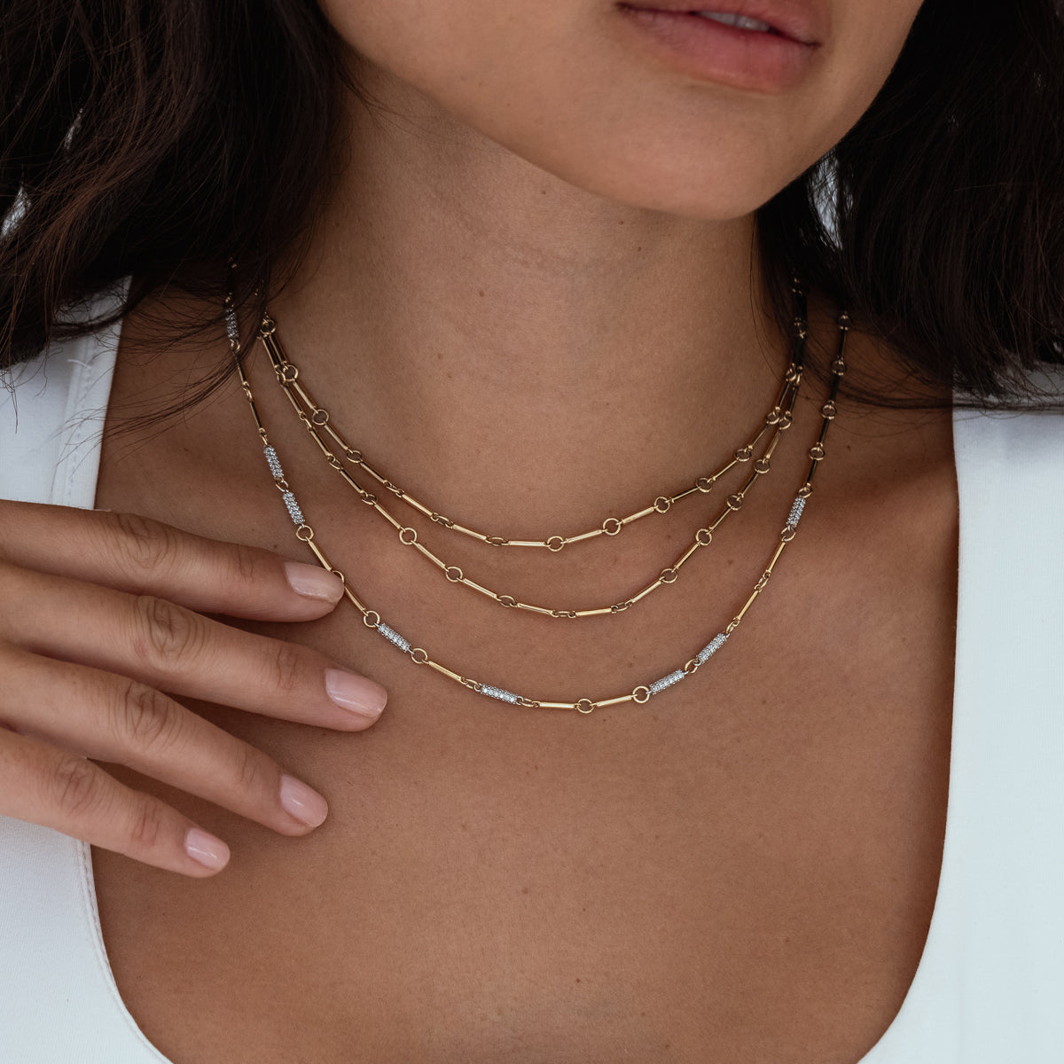 Layered Sloan Necklace for Women - Elegant Gold Plated Layered Chain Necklace - Perfect for Everyday Wear, Date Night & Special Occasions