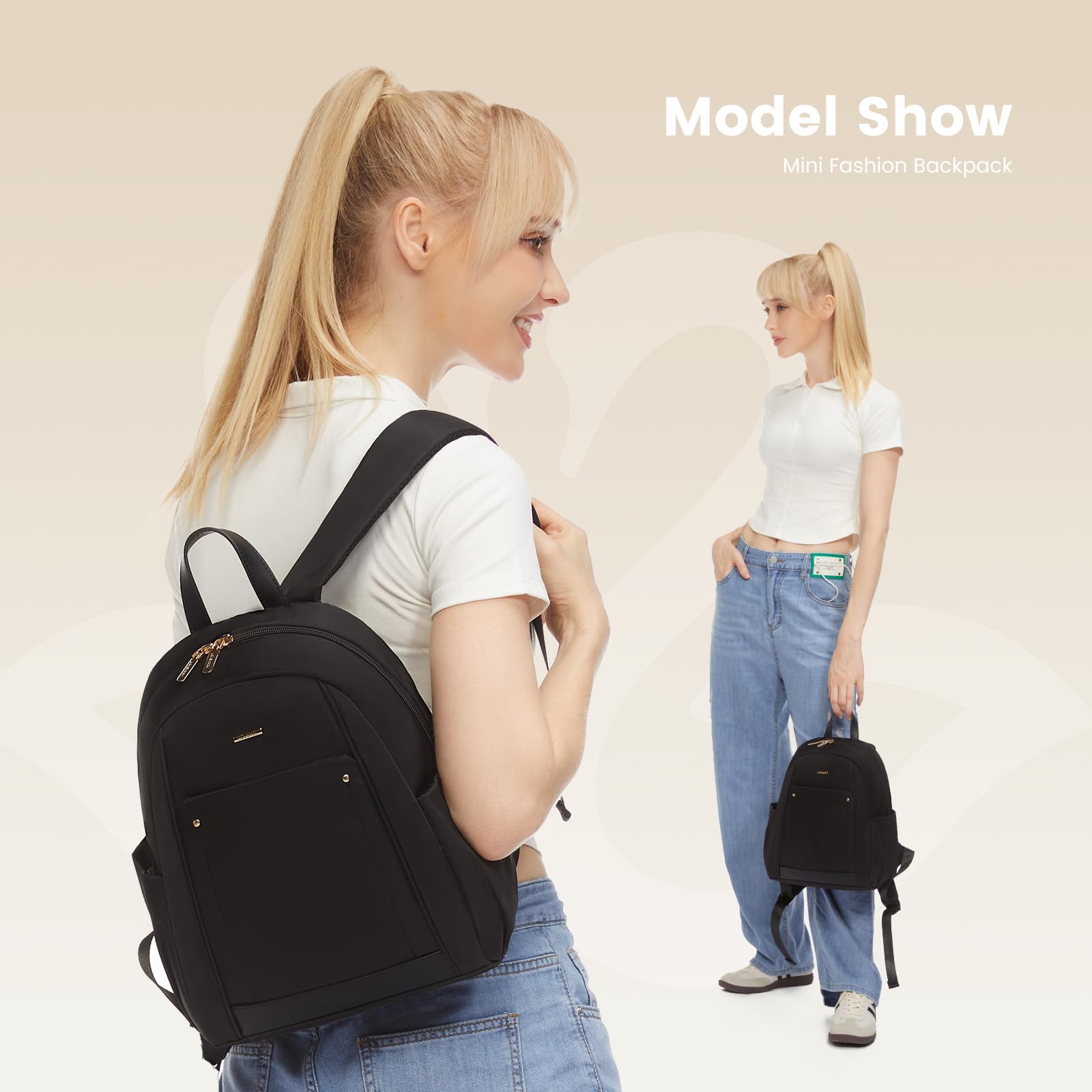 LOVEVOOK Mini Backpack for Women - Lightweight Travel & Work Daypack for Daily Use & Parties