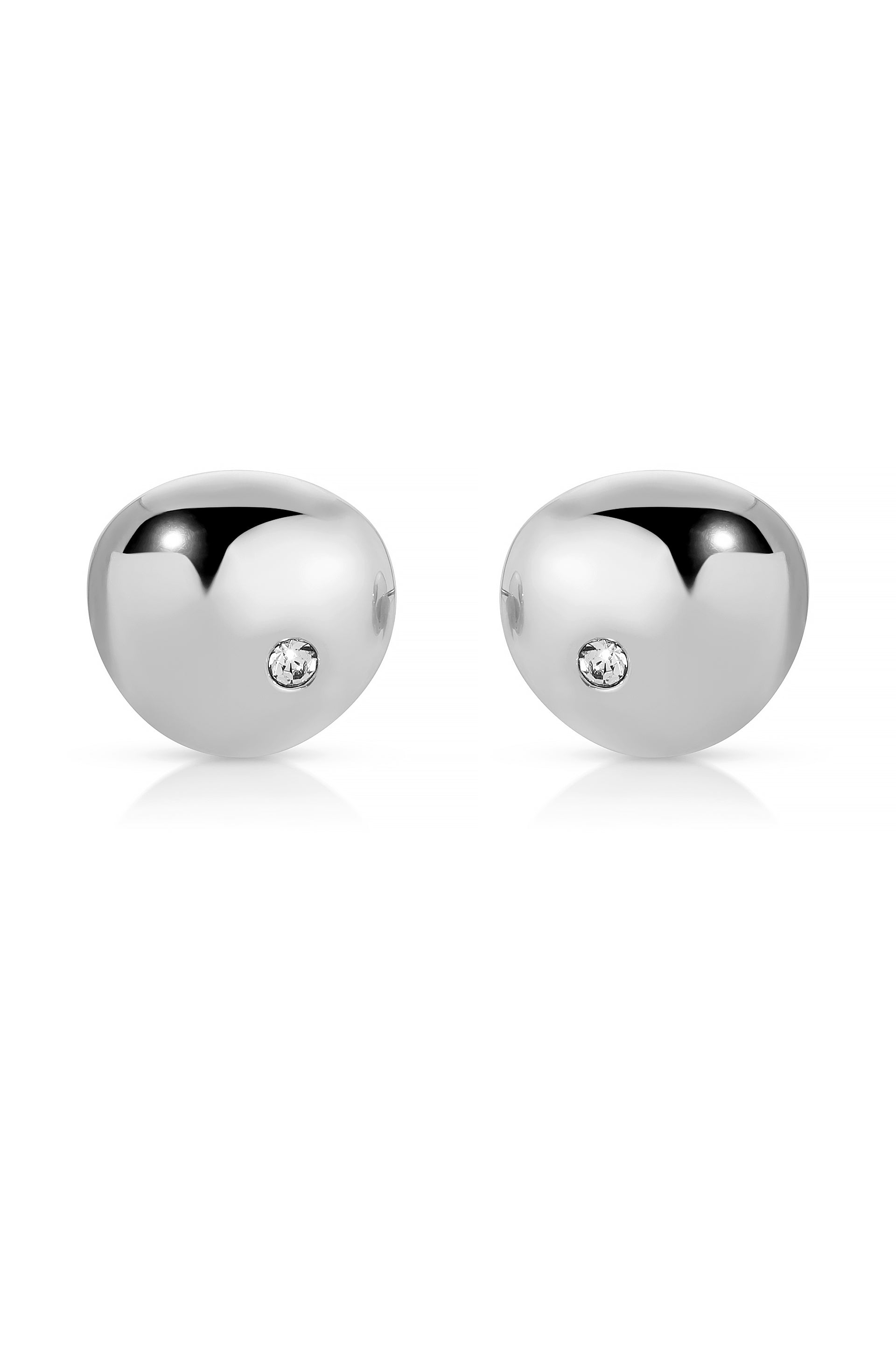 Polished Pebble Crystal Stud Earrings - Elegant Natural Stone Jewelry for Women | Perfect for Daily Wear, Office & Special Occasions