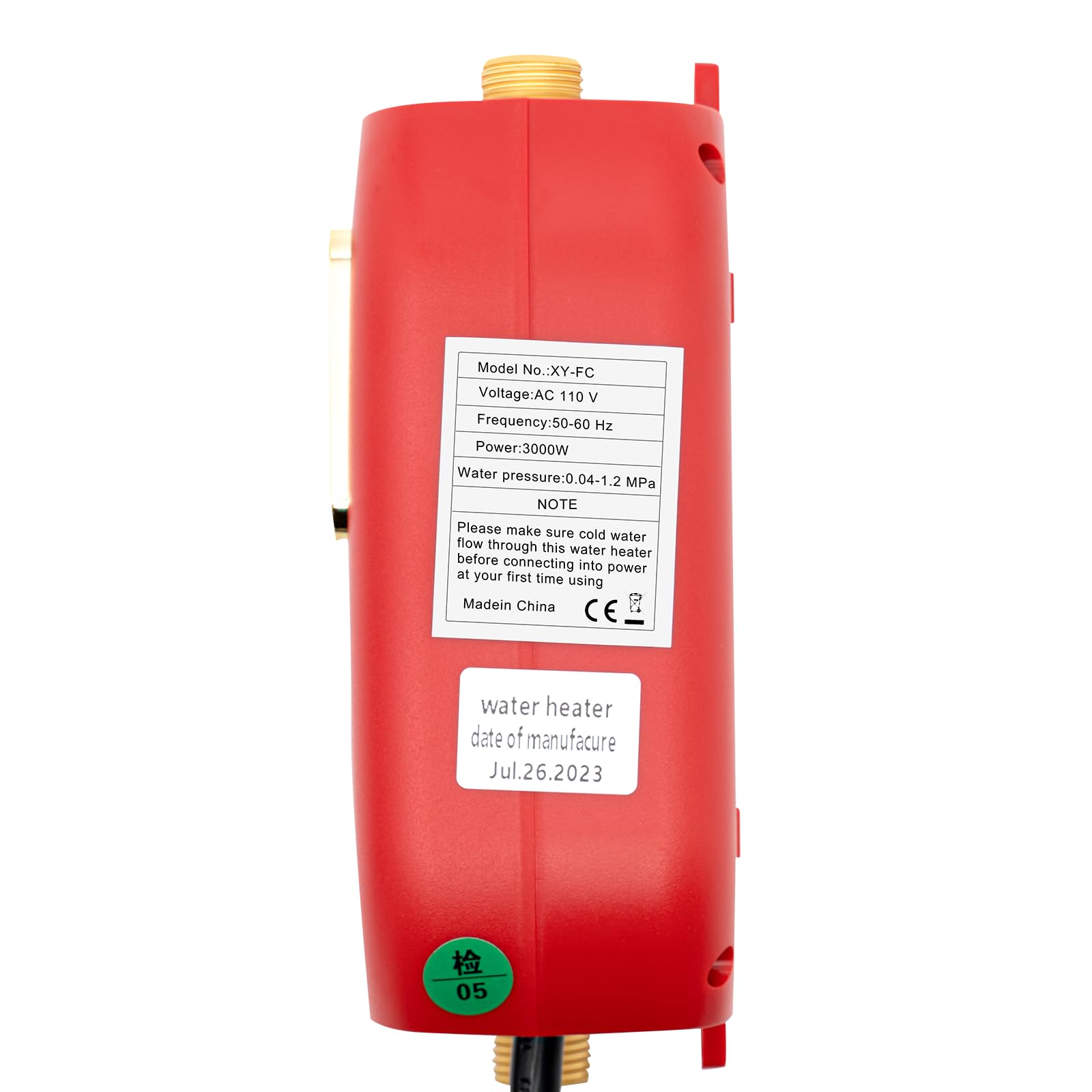 RANZHIX Mini Tank Water Heater 110V Electric Tankless Instant Hot Water System for Bathroom, Kitchen & Washing - Compact & Efficient (Red) | Perfect for Small Spaces, RVs, Offices & Home Use