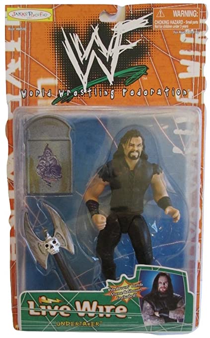 1998 WWF Jakks Pacific Live Wire Series 1 Undertaker Action Figure - Exclusive Collectible Wrestling Toy for Fans & Display