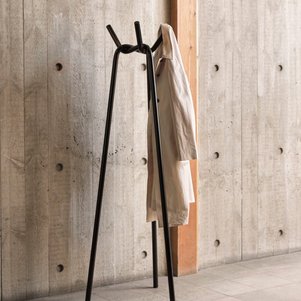 HAY Knit Coat Rack - Modern Wall Mounted Hanger for Jackets, Hats & Bags | Durable Black Finish | Perfect for Entryway, Bedroom & Office Organization